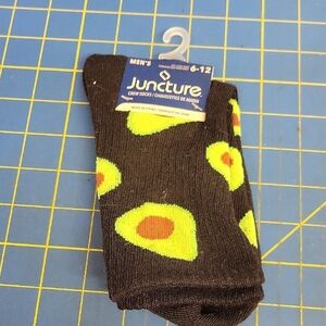 Men's Black Avocado Socks  Size 6-12